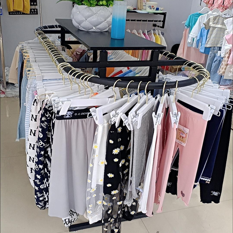 Furniture Hardware Stores - Iron Clothing Store Oval Shelf Floor