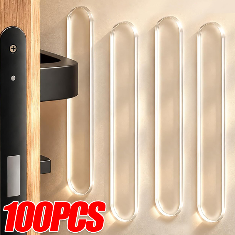 Furniture Hardware Parts - Silicone Cabinet Bumpers Strips Self-Adhesive Anti-collision