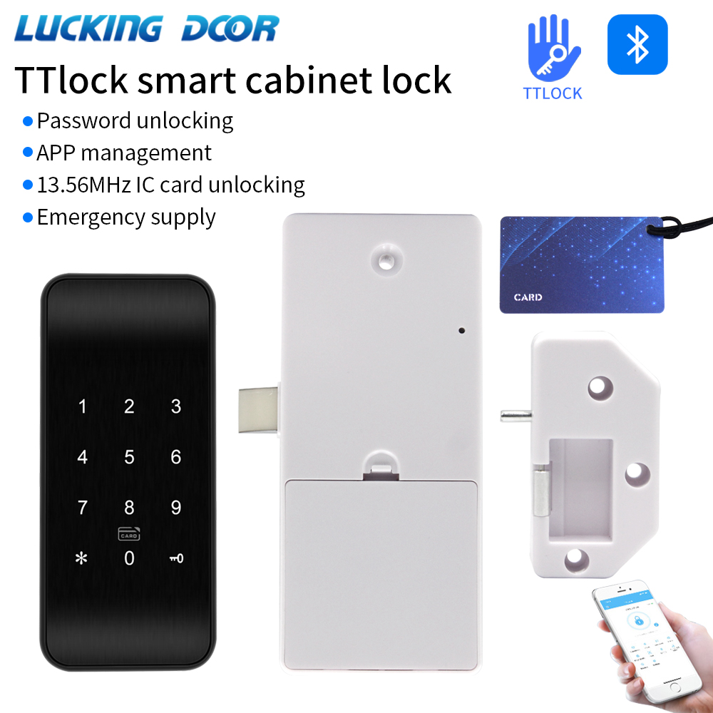 Furniture Hardware Brackets - TTLOCK 13.56Mhz Fingerprint Drawer Lock Furniture