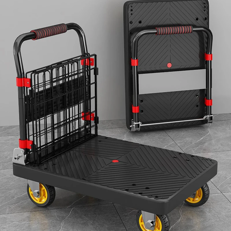 Furniture Hardware Parts - Fence flatbed cart folding silent trolley