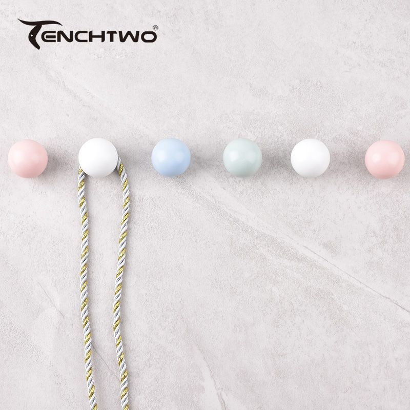 Round Ceramic Hook Clothes Han - Furniture Hardware Brackets recension och pris