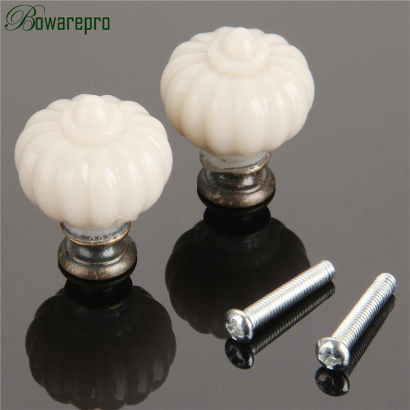 1Pc Acrylic Ivory White Pumpki - Furniture Hardware Handles recension och pris