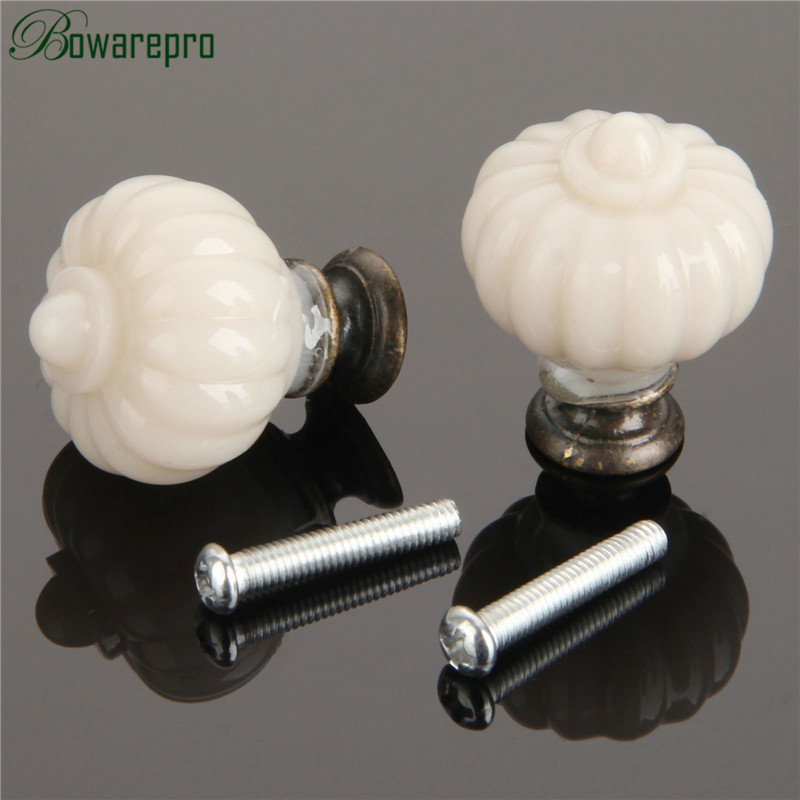 1Pc Acrylic Ivory White Pumpki - Furniture Hardware Handles recension och pris